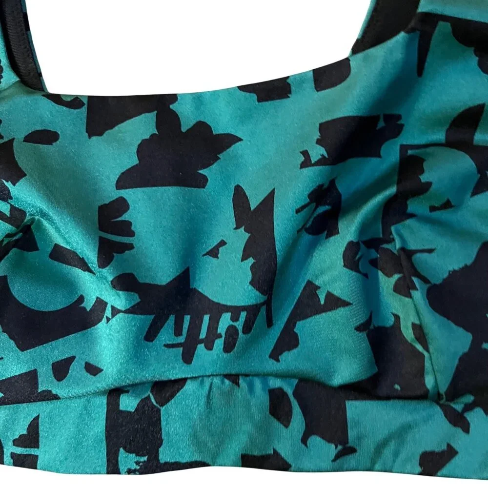 Yitty Sports Bralette Womens XL New Green Black Pullover Stretch Comfort - Picture 13 of 16